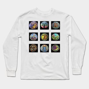 mini images of 9 paintings by LowEndGraphics Long Sleeve T-Shirt